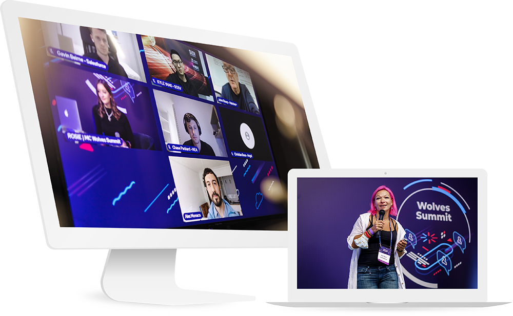 Website Wolves Summit on the screen
